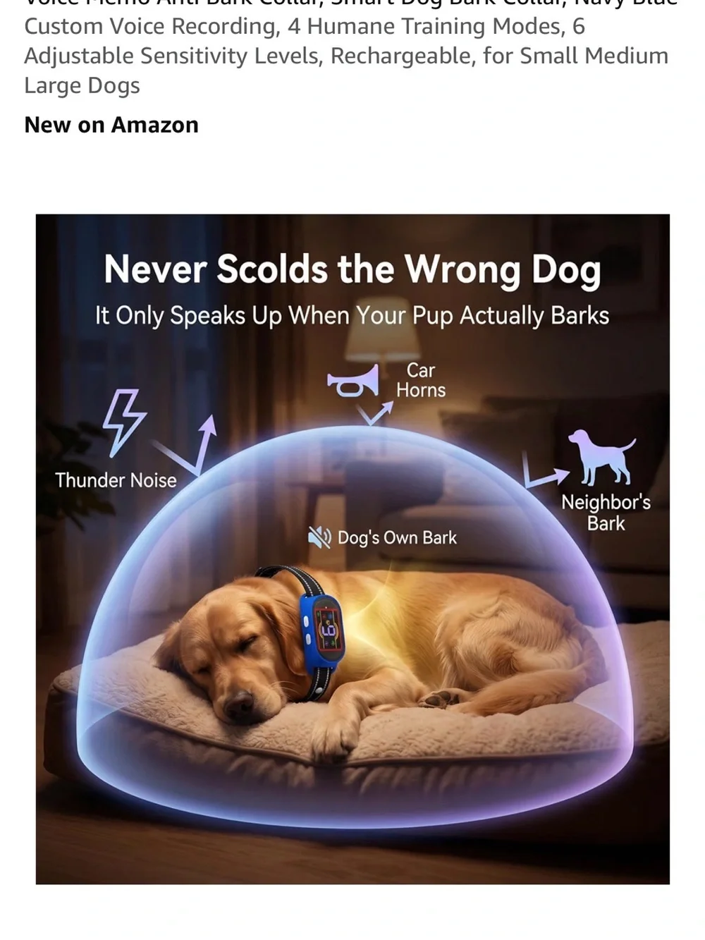 Records your voice anti bark collar new